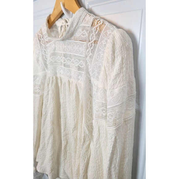 NWT Free People It Takes Two Peasant Lace Top Size S - Picture 5 of 9